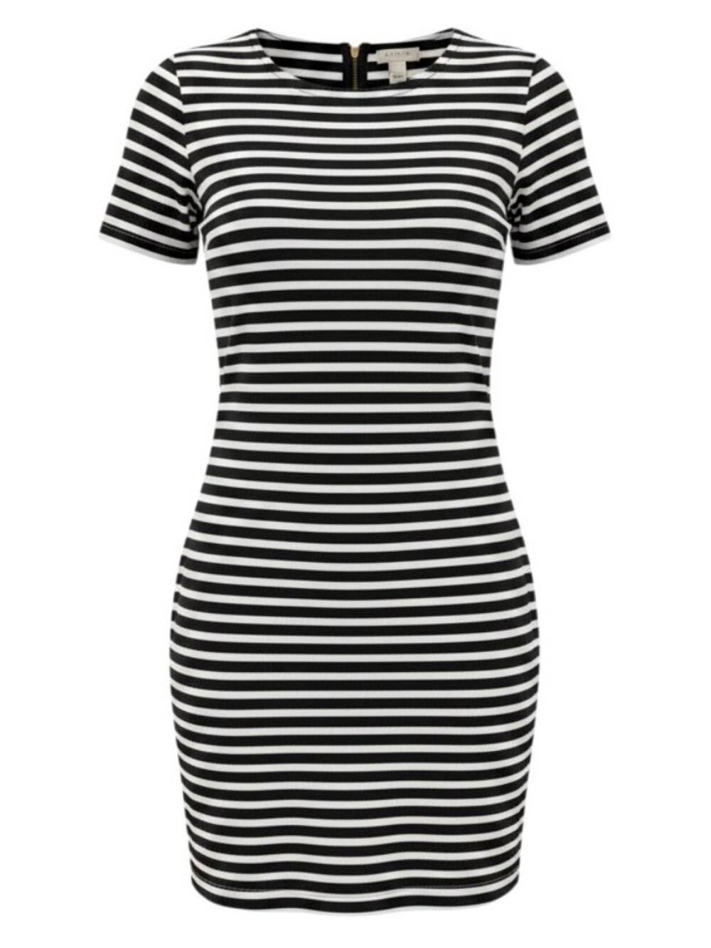 J. Crew Preppy Classic T-Shirt Dress Black White Striped Size‎ S Minimalist EUC